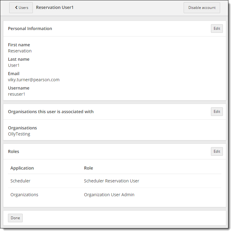 Scheduler Reservation User screenshot.